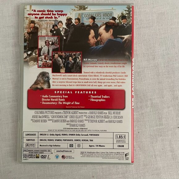 Groundhog Day Special Edition DVD Starring Bill Murray Comedy Fantasy Movie - Picture 5 of 10
